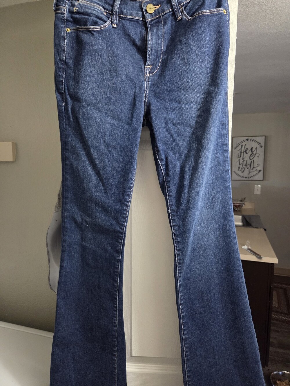 Frame Denim Women's Flared Jeans in Dark Blue Wash